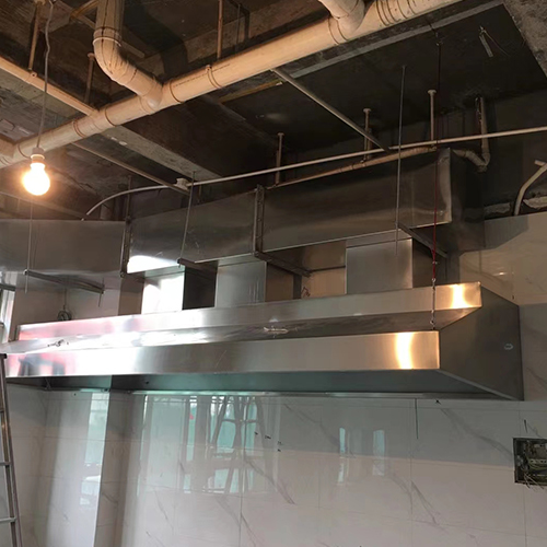 内蒙古梅园大街车辆检测中心烟罩安装